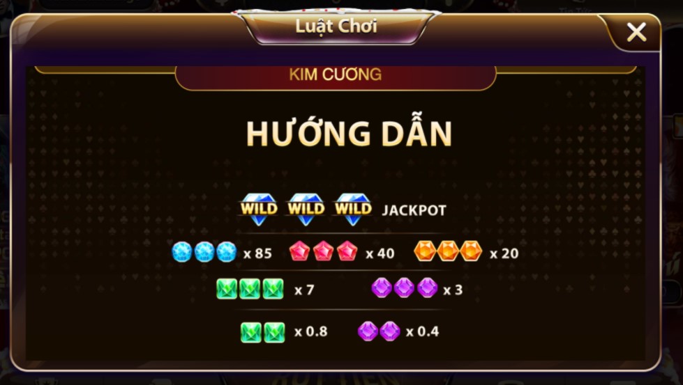 Luật chơi Kim cương V8 club