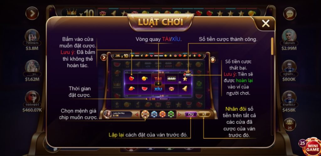 Luật chơi Xèng 777 tại V8 club như thế nào? 